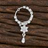 Cz Delicate Nose Ring With Rhodium Plating