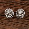 Cz Chand Earring With Rhodium Plating
