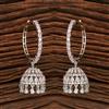Cz Jhumki With Rhodium Plating