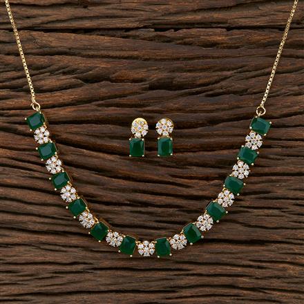 Cz Classic Necklace With Gold Plating