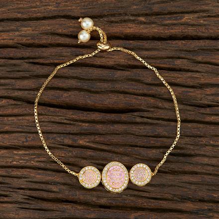 Cz Adjustable Bracelet With Gold Plating