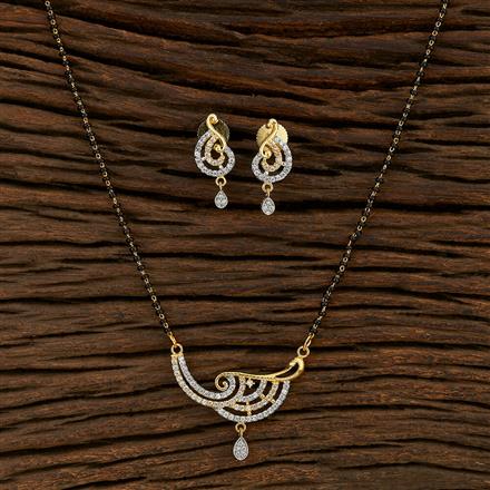 Cz Classic Mangalsutra With 2 Tone Plating