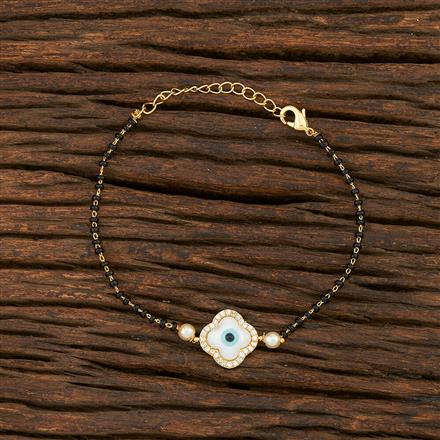 Cz Hand Mangalsutra Bracelet With Gold Plating