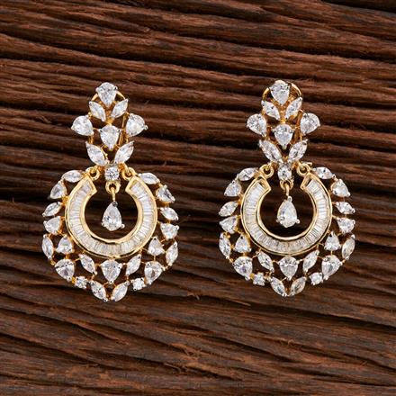 Cz Classic Earring With 2 Tone Plating