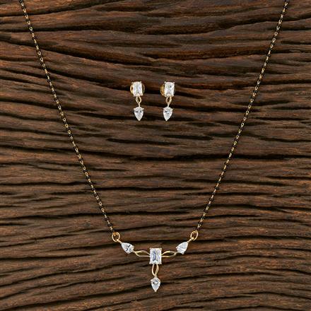 Cz Delicate Mangalsutra With Gold Plating
