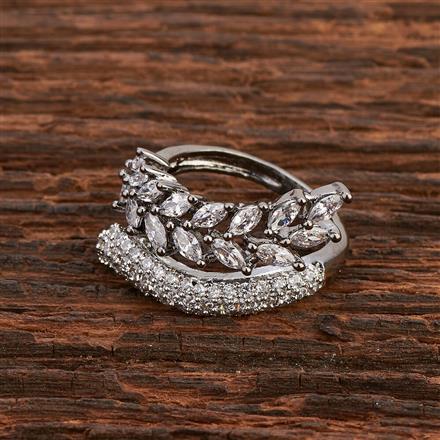 Cz Delicate Ring With Black Plating