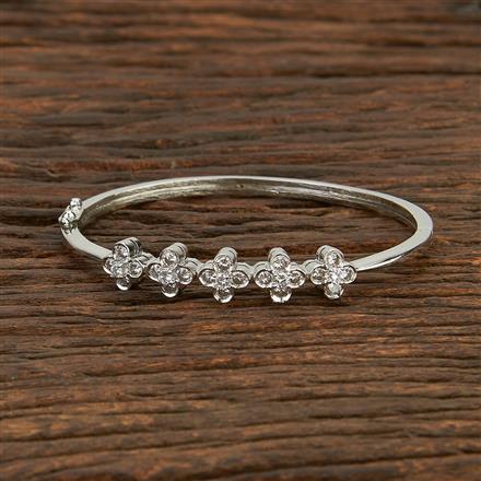 Cz Cz Kada With Rhodium Plating