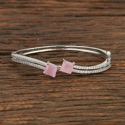 Cz Delicate Kada With Rhodium Plating