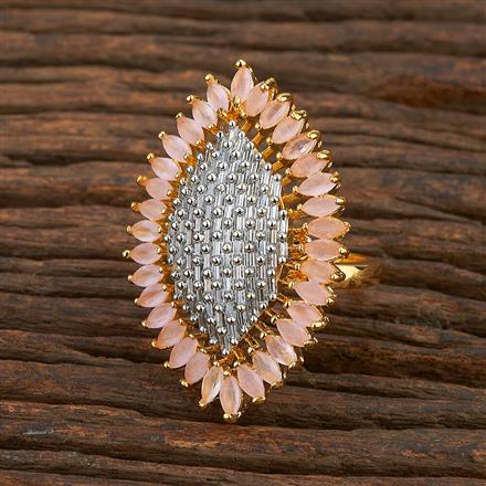 Cz Delicate Ring With 2 Tone Plating