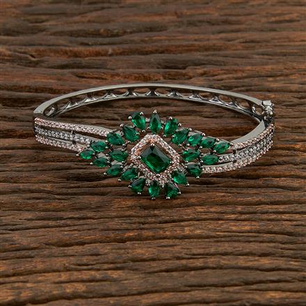 Cz Classic Kada With Black Rose Plating