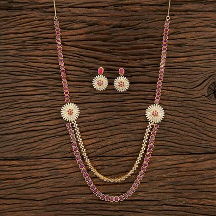 Cz 2 Side Pendant With Gold Plating