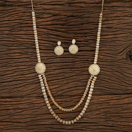 Cz 2 Side Pendant With Gold Plating