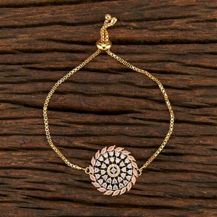 Cz Adjustable Bracelet With Gold Plating