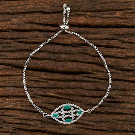 Cz Delicate Bracelet With Rhodium Plating