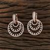 Cz Short Earring With Rose Gold Plating