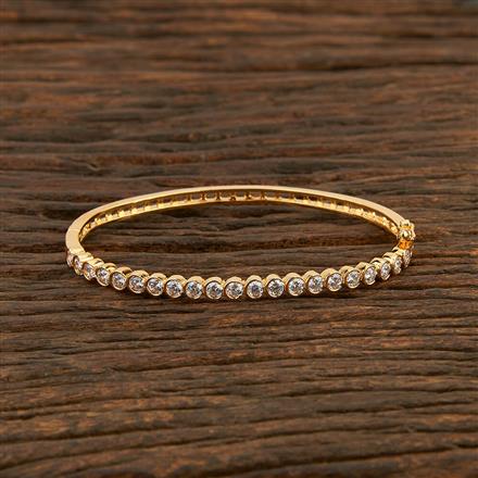 Cz Delicate Kada With Gold Plating