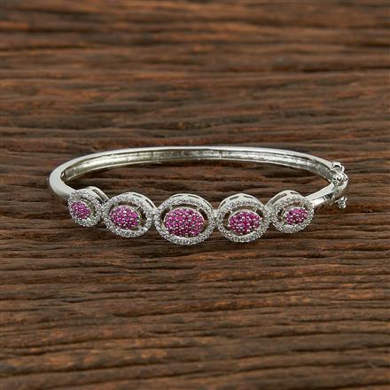 Cz Delicate Kada With Rhodium Plating