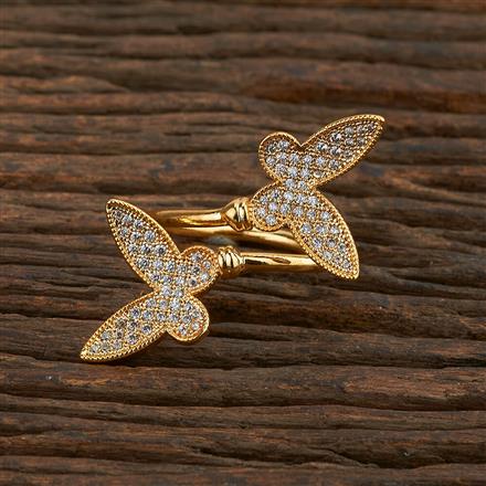Cz Delicate Ring With Gold Plating