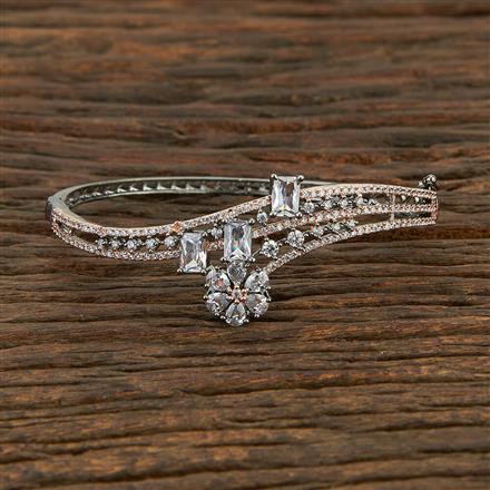 Cz Classic Kada With Black Rose Plating