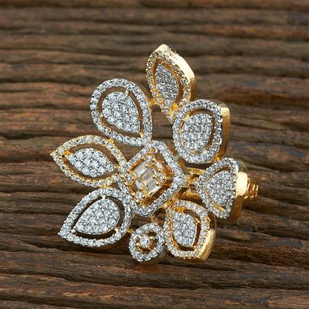 Cz Classic Ring With 2 Tone Plating