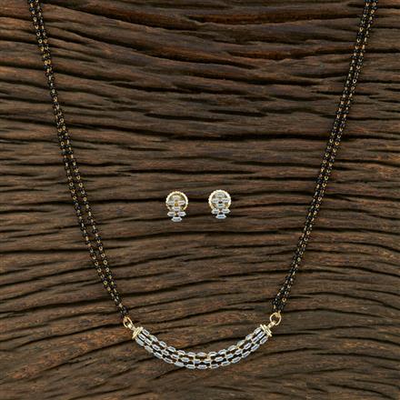 Cz Delicate Mangalsutra With 2 Tone Plating