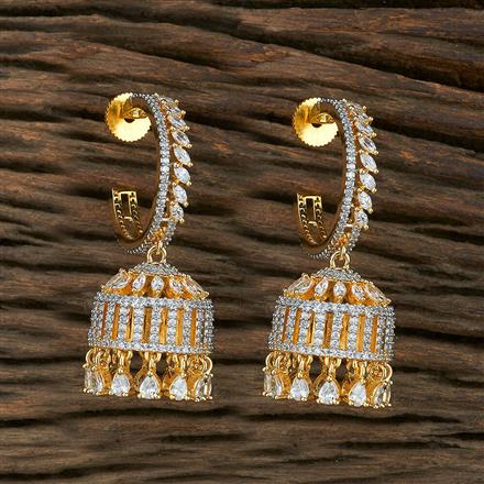 Cz Jhumki With 2 Tone Plating