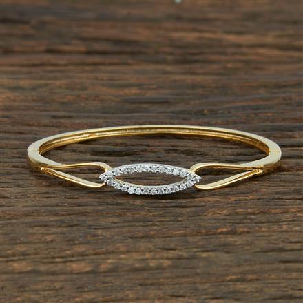 Cz Delicate Kada With 2 Tone Plating