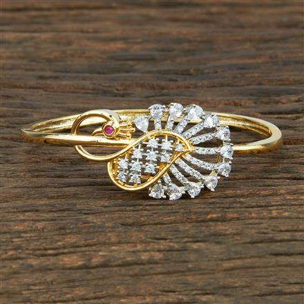 Cz Delicate Kada With 2 Tone Plating