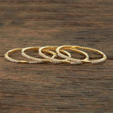 Cz Delicate Bangles With Gold Plating