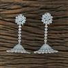 Cz Jhumki With Rhodium Plating