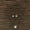 American Diamond Classic Mangalsutra with Rhodium Plating 2 Tone Plating