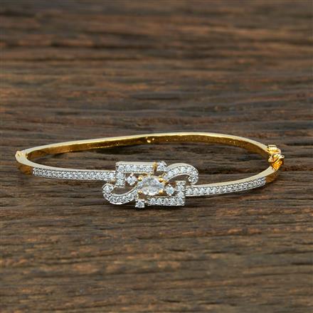 Cz Delicate Kada With 2 Tone Plating