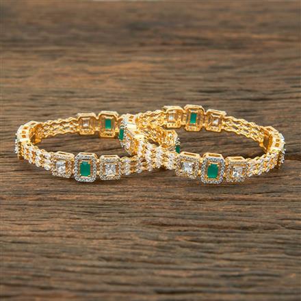 Cz Openable Bangles With 2 Tone Plating