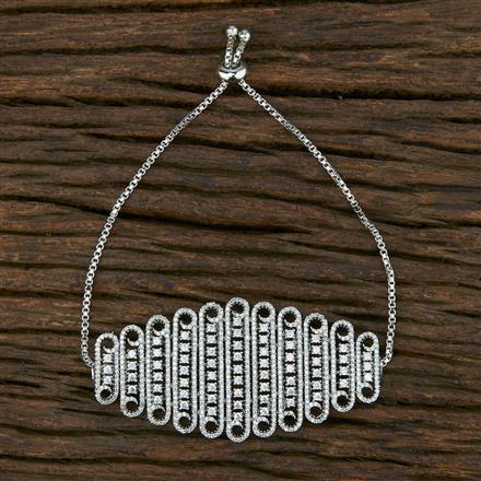 Cz Classic Bracelet With Rhodium Plating