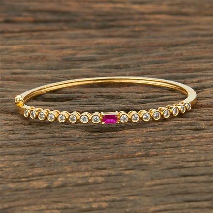 Cz Delicate Kada With Gold Plating