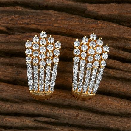 Cz Hoops With 2 Tone Plating