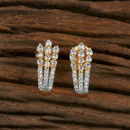 Cz Hoops With 2 Tone Plating