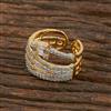 Cz Adjustable Ring With 2 Tone Plating