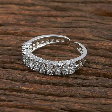 Cz Delicate Ring With Rhodium Plating