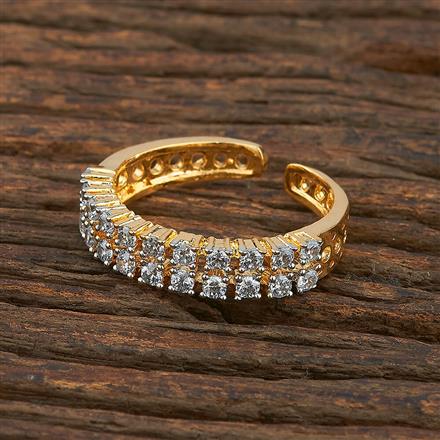 Cz Delicate Ring With 2 Tone Plating