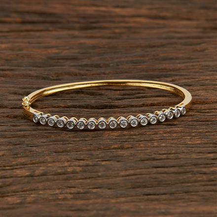 Cz Delicate Kada With 2 Tone Plating