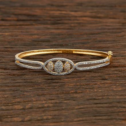 Cz Delicate Kada With 2 Tone Plating