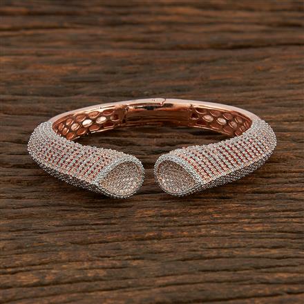 Cz Classic Kada With Rose Gold Plating