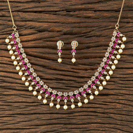 Cz Delicate Necklace With Gold Plating