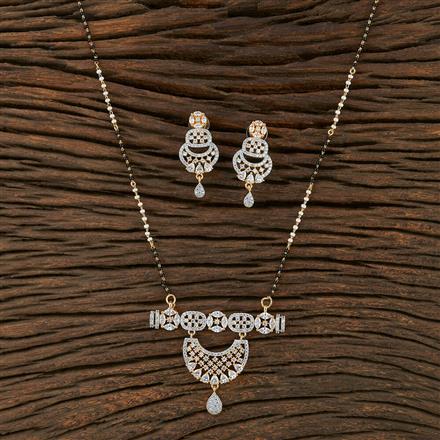 Cz Tanmaniya Mangalsutra With 2 Tone Plating