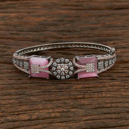 Cz Classic Kada With Black Rose Plating