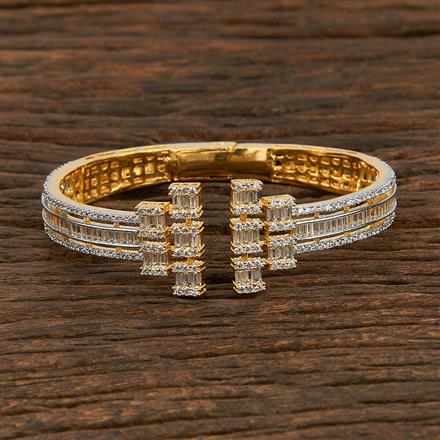 Cz Delicate Kada With 2 Tone Plating