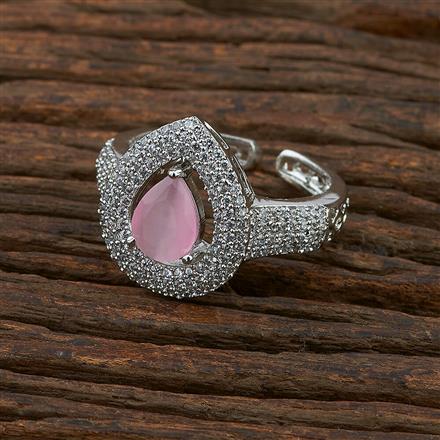 Cz Delicate Ring With Rhodium Plating