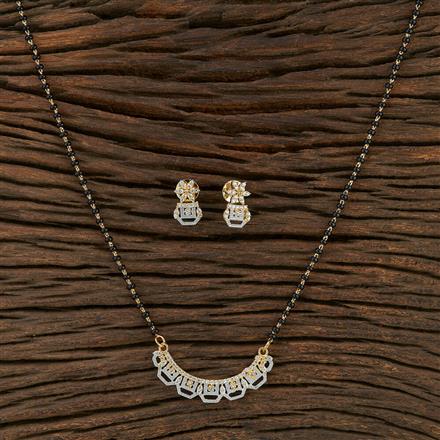 Cz Tanmaniya Mangalsutra With 2 Tone Plating