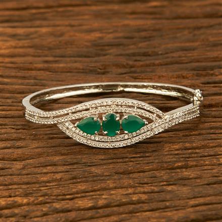 Cz Delicate Kada With Rhodium Plating